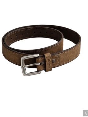Carhartt Leather Belt Mens 42 Brown Top Grain Workwear Casual Classic